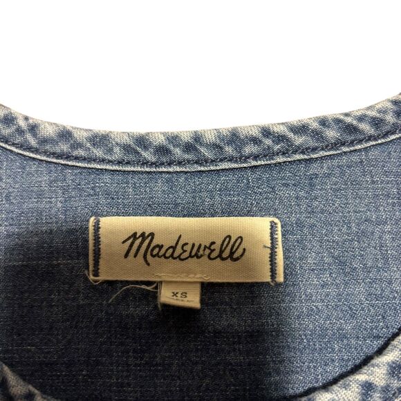 Madewell Blue Denim Artiste Mini Tunic Dress- Size XS - Picture 4 of 9